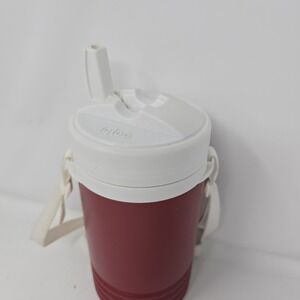 Vintage Igloo 1 Quart Water‎ Jug Insulated Cooler Thermos Red/White